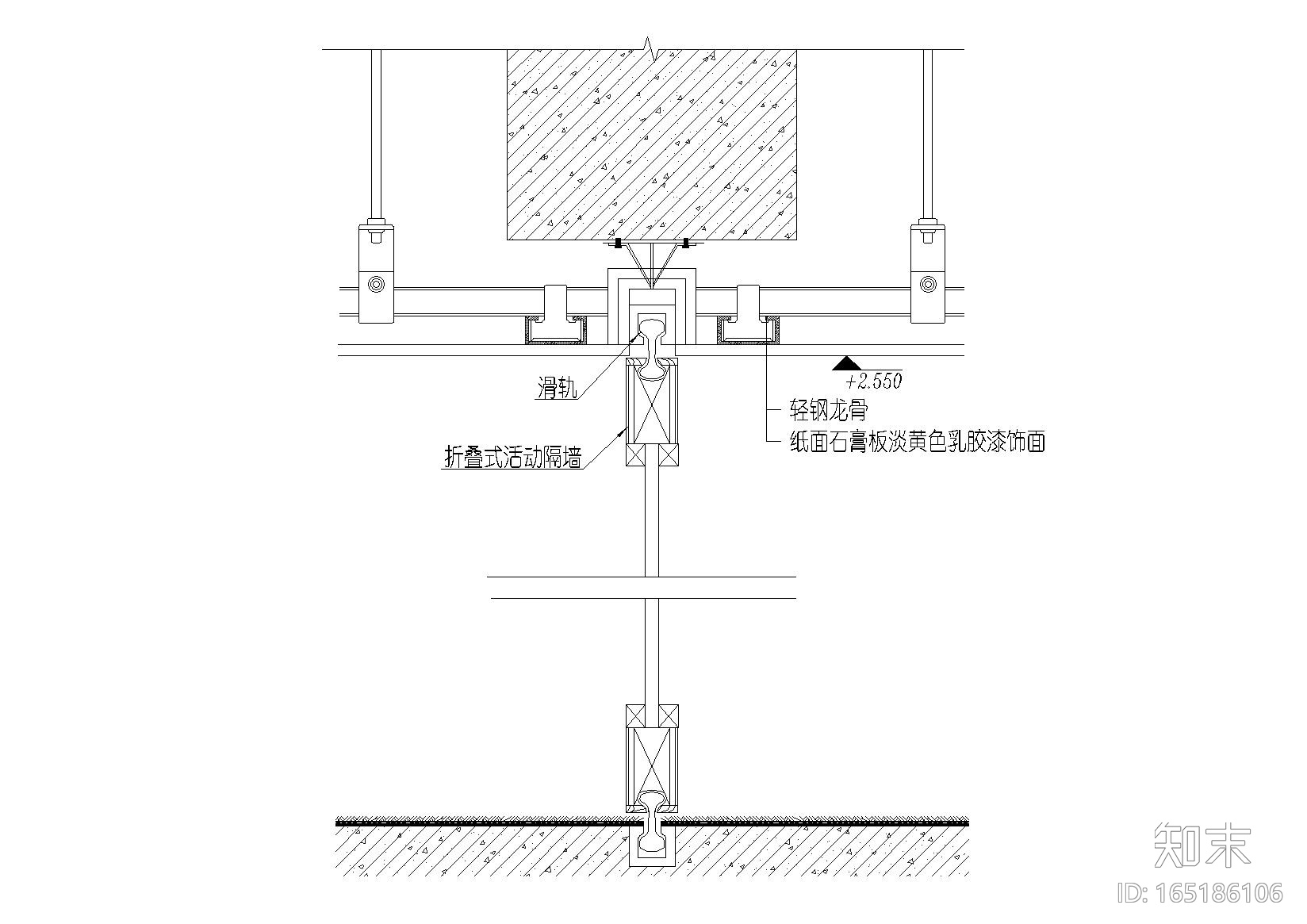 轻钢龙骨隔墙活动隔墙67等节点大样详图施工图下载