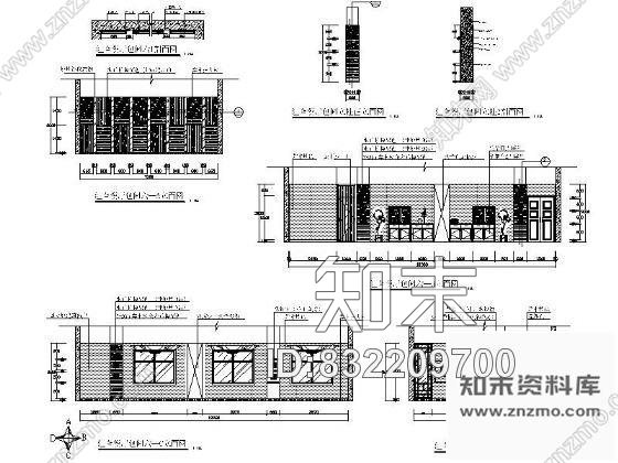 图块/节点组合型餐厅包间立面图cad施工图下载【ID:832209700】