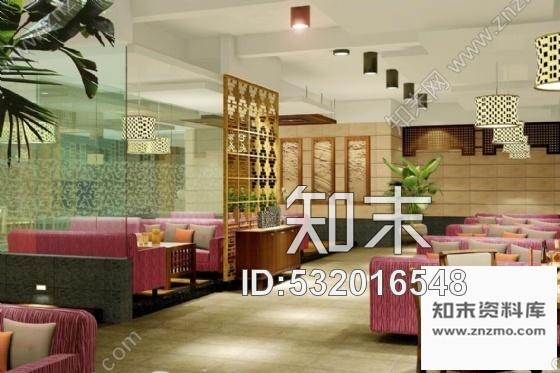 施工图无锡某小区茶吧会所室内装修图含效果cad施工图下载【ID:532016548】