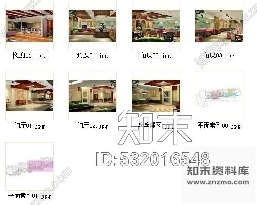 施工图无锡某小区茶吧会所室内装修图含效果cad施工图下载【ID:532016548】