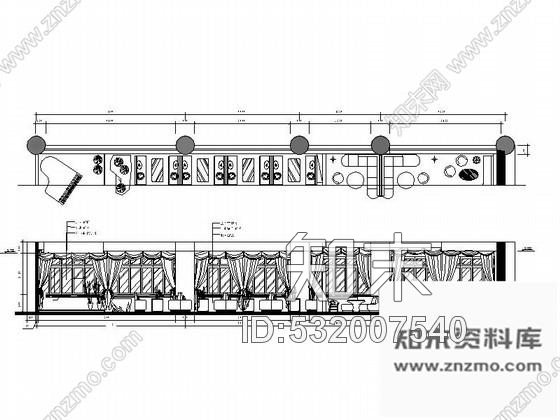 施工图湖北音乐主题餐厅装修图施工图下载【ID:532007540】