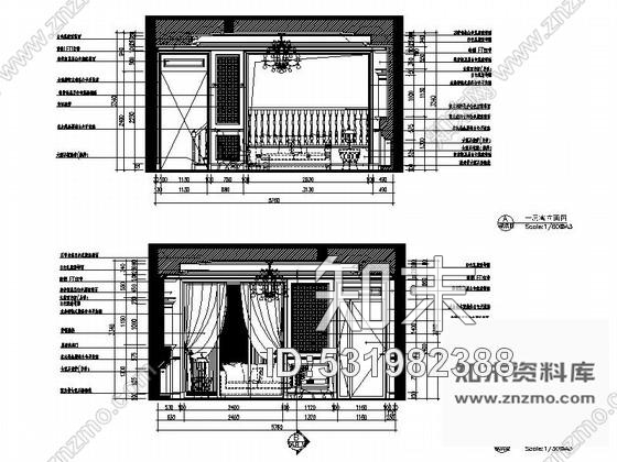 施工图绍兴法式园林社区联排别墅样板房室内装修施工图施工图下载【ID:531982388】