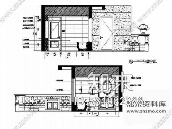 施工图绍兴法式园林社区联排别墅样板房室内装修施工图施工图下载【ID:531982388】