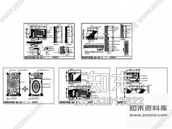 施工图豪华酒楼包间装修Ⅱcad施工图下载【ID:532013522】