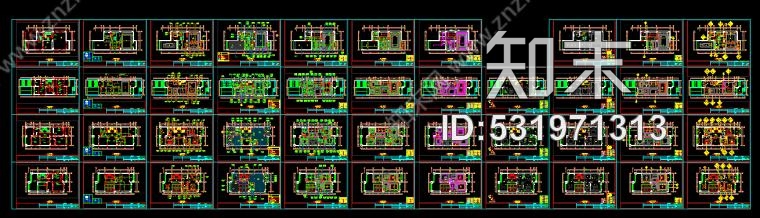 欧式风格三层联排别墅设计施工图附效果图+模型cad施工图下载【ID:531971313】