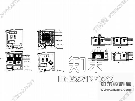 施工图某欧式娱乐会所包房4装修图cad施工图下载【ID:632127022】