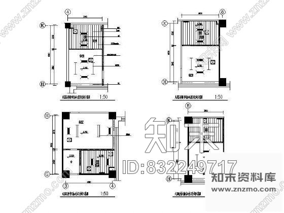 图块/节点书记办公室卫生间四种方案平面cad施工图下载【ID:832249717】