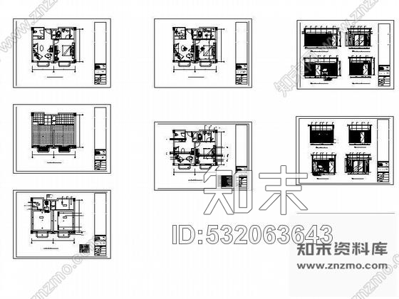 行政套房设计图cad施工图下载【ID:532063643】