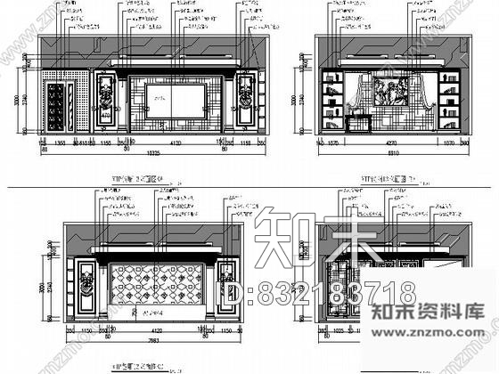 图块/节点会所古典VIP包厢装修平立面图cad施工图下载【ID:832183718】