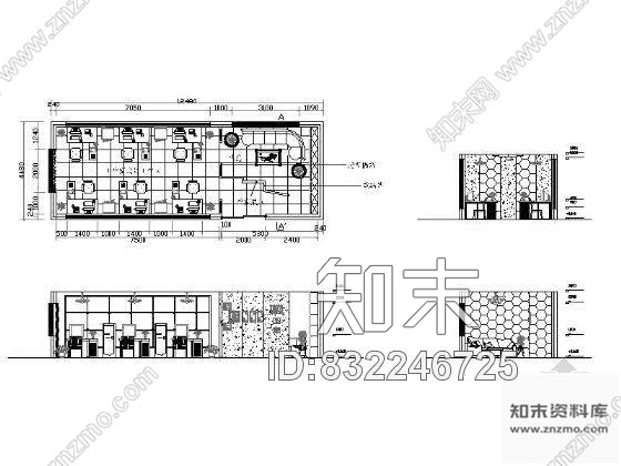 图块/节点设计工作室平立面cad施工图下载【ID:832246725】