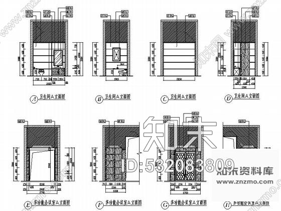 施工图四川灾后重建会议中心宴会会议室施工图含效果图片cad施工图下载【ID:532083809】