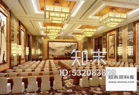 施工图四川灾后重建会议中心宴会会议室施工图含效果图片cad施工图下载【ID:532083809】