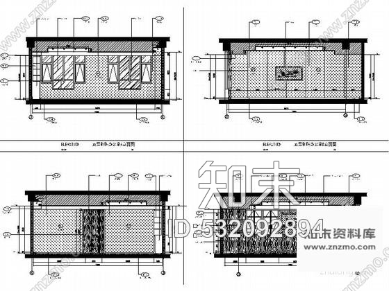 施工图副总办公室室内设计装修图cad施工图下载【ID:532092894】