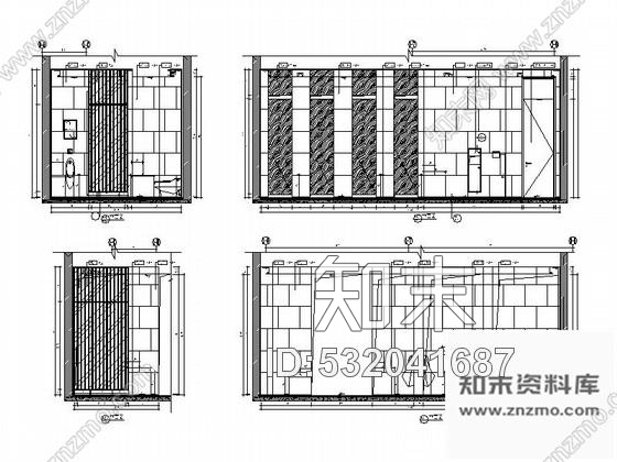 施工图福建大酒店公共卫生间室内装修图施工图下载【ID:532041687】