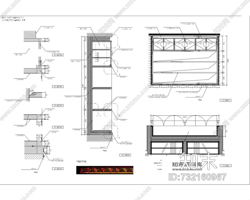 新中式风格中餐厅室内装修设计全套施工图含效果图cad施工图下载【ID:732160967】