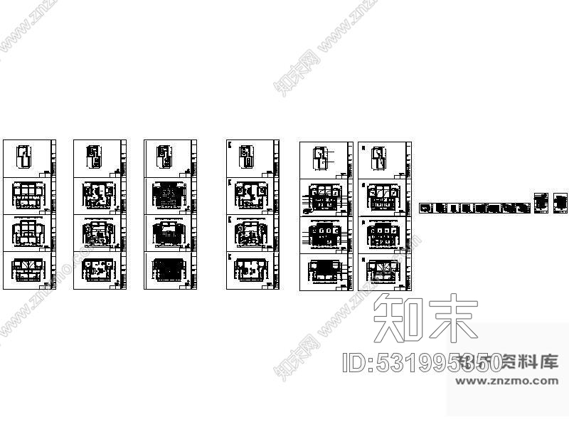 施工图某四层别墅设计方案cad施工图下载【ID:531995350】