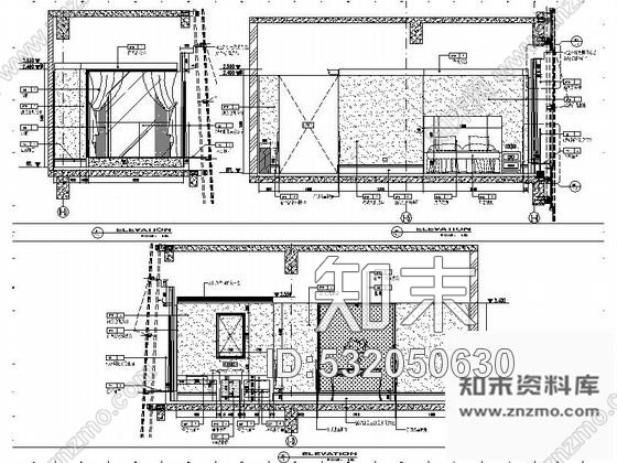 施工图标准酒店客房装修图cad施工图下载【ID:532050630】