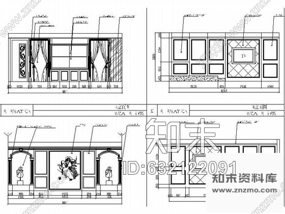 施工图武汉商业街大型综合量贩时尚古典KTV装修图含效果cad施工图下载【ID:632122091】