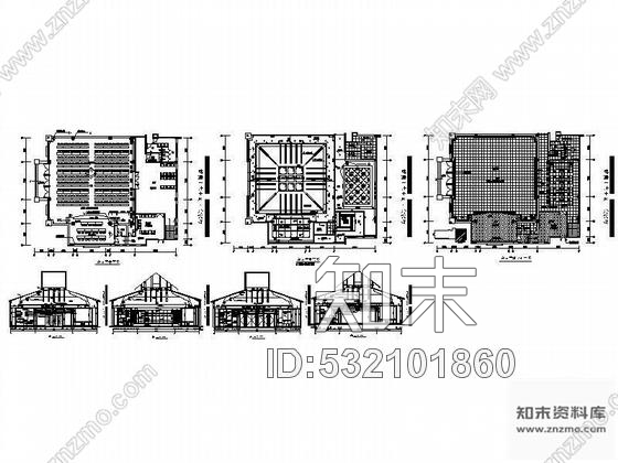 施工图某酒店会议室装修设计图cad施工图下载【ID:532101860】