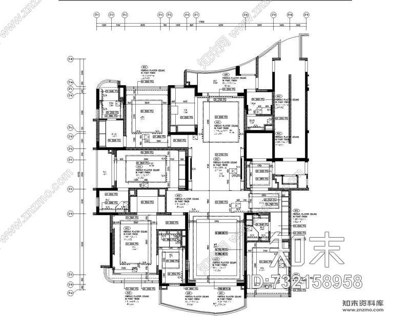 LTW广州雅居乐样板间C1户型cad施工图下载【ID:732158958】