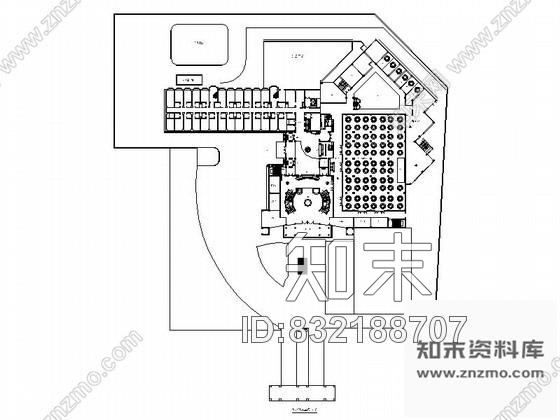 某大型花园酒店平面图cad施工图下载【ID:832188707】