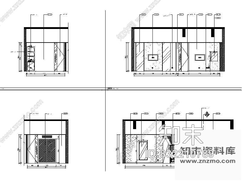 图块/节点某酒店S-5型客房立面图cad施工图下载【ID:832210789】