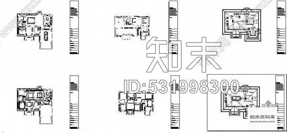 施工图某别墅内部装修全套施工图cad施工图下载【ID:531998300】