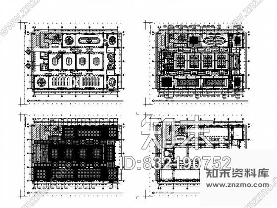 图块/节点山东某大酒店会议区平面图cad施工图下载【ID:832190752】
