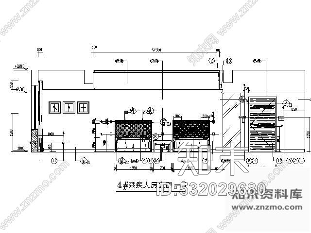 施工图国际酒店残疾人客房施工图cad施工图下载【ID:532029680】