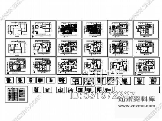 施工图简单双层别墅室内装修图cad施工图下载【ID:531972327】