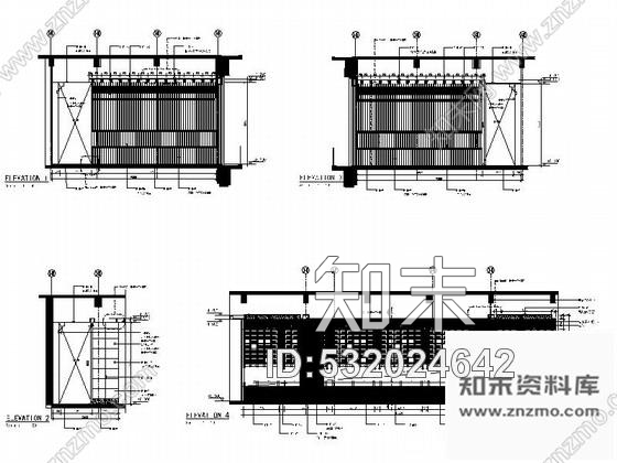 施工图拉萨某中式风格假日酒店茶室室内装修施工图施工图下载【ID:532024642】