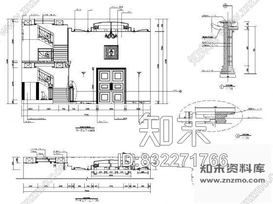 图块/节点豪华别墅客厅装修详图cad施工图下载【ID:832271766】