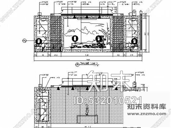 施工图山东某酒店餐饮大包厢装修图cad施工图下载【ID:532010521】