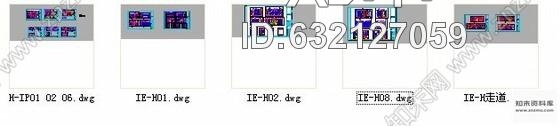 施工图时尚酒店H型包间设计图cad施工图下载【ID:632127059】