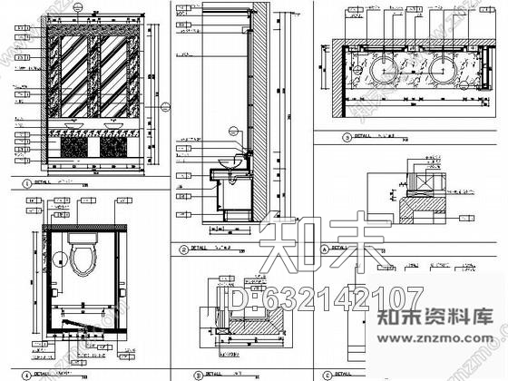 施工图36㎡小型公共卫生间装饰图施工图下载【ID:632142107】