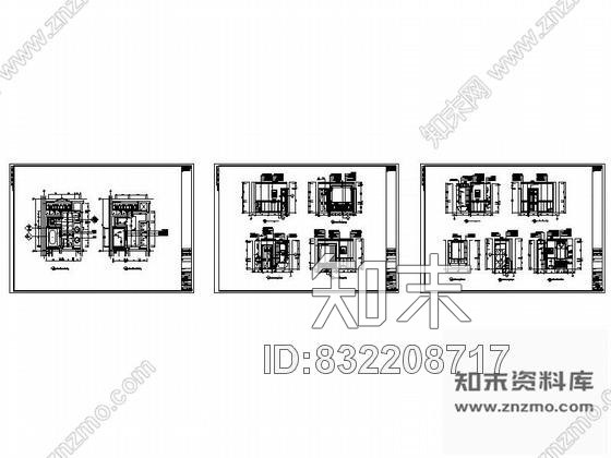 图块/节点别墅卫生间立面图cad施工图下载【ID:832208717】