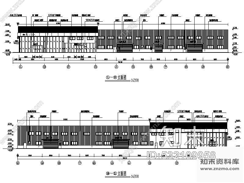 施工图广西某汽车特约店内室内装修图cad施工图下载【ID:532109958】