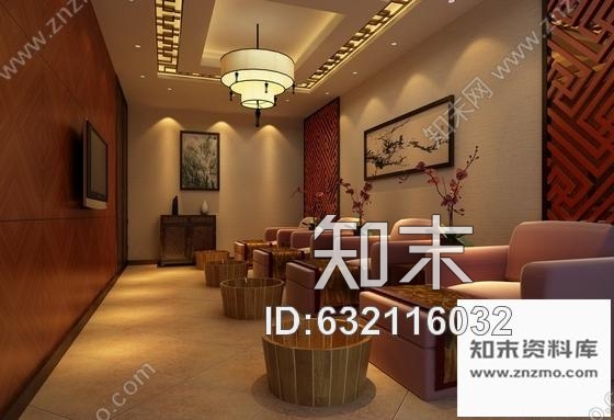 施工图南京某现代高档足浴会所室内装修图含效果cad施工图下载【ID:632116032】