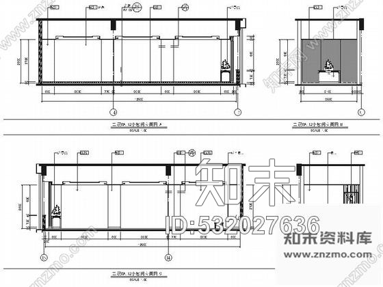 施工图南京原创设计典雅中式风格商务酒店装修施工图含效果cad施工图下载【ID:532027636】