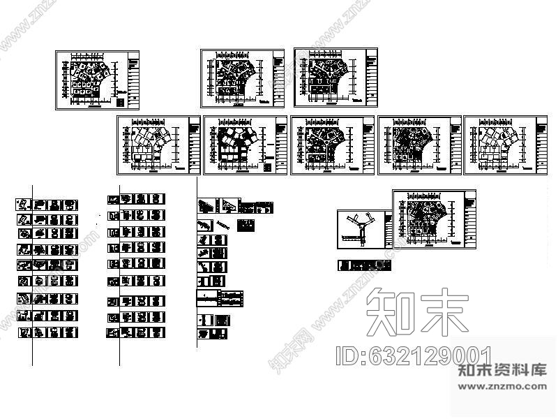 施工图永州某KTV装修图(含效果)cad施工图下载【ID:632129001】