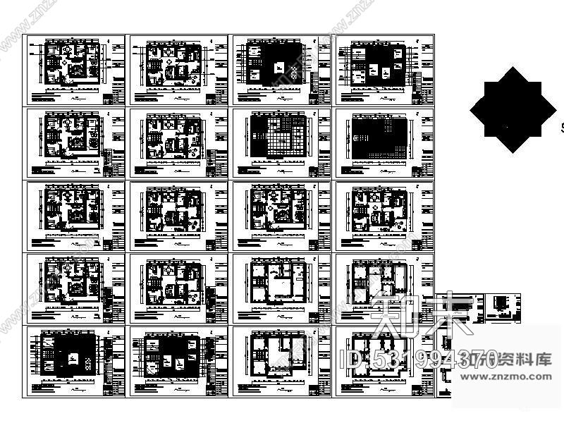 施工图北京某别墅装修施工图cad施工图下载【ID:531994370】