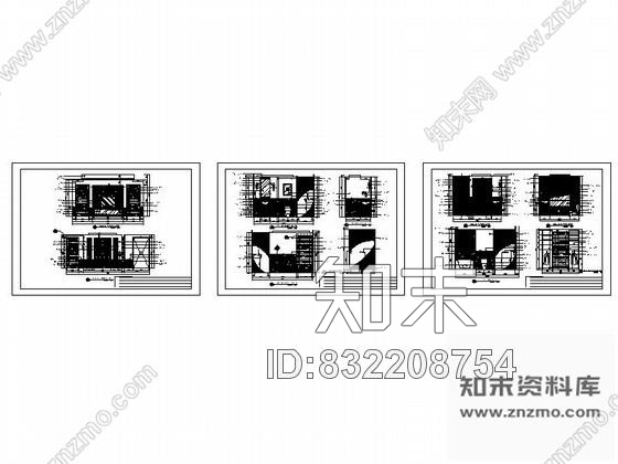 图块/节点别墅卧室立面图cad施工图下载【ID:832208754】