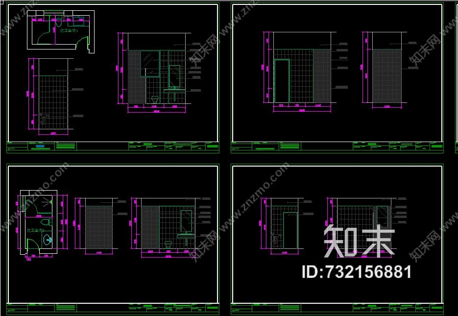 农村自建花园别墅室内施工图含实景cad施工图下载【ID:732156881】