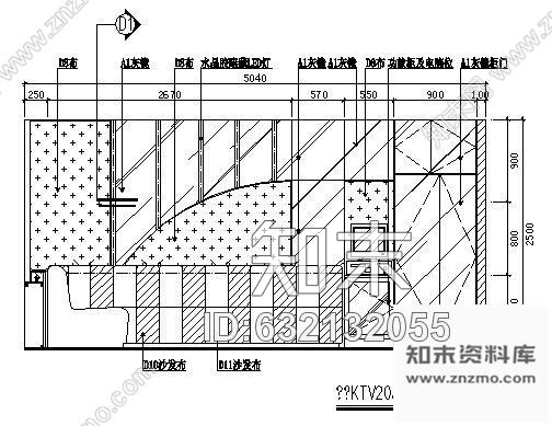 施工图KTV包房装修图两套01cad施工图下载【ID:632132055】