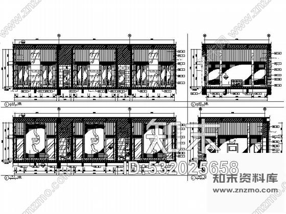 施工图云南精品高级现代风格商务酒店中餐厅室内装修施工图含效果cad施工图下载【ID:532025658】