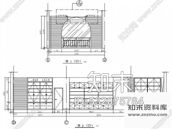 施工图秦皇岛某时尚美发店装修图cad施工图下载【ID:532075784】