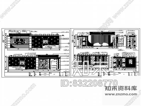 图块/节点豪华包间立面图cad施工图下载【ID:832208770】