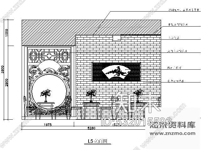 施工图湖南590㎡茶楼装修设计图cad施工图下载【ID:532015593】