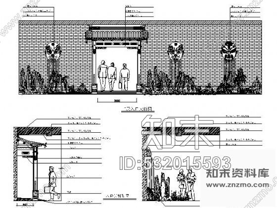施工图湖南590㎡茶楼装修设计图cad施工图下载【ID:532015593】