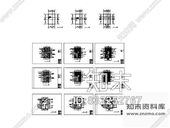 图块/节点三层别墅装修平面设计图cad施工图下载【ID:832252767】